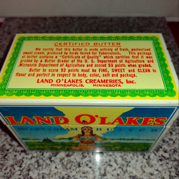 Land O'Lakes Sweet Cream Butter Recipe Box with Alphabet Card-ex Recipe Cards. - Picture 3 of 9